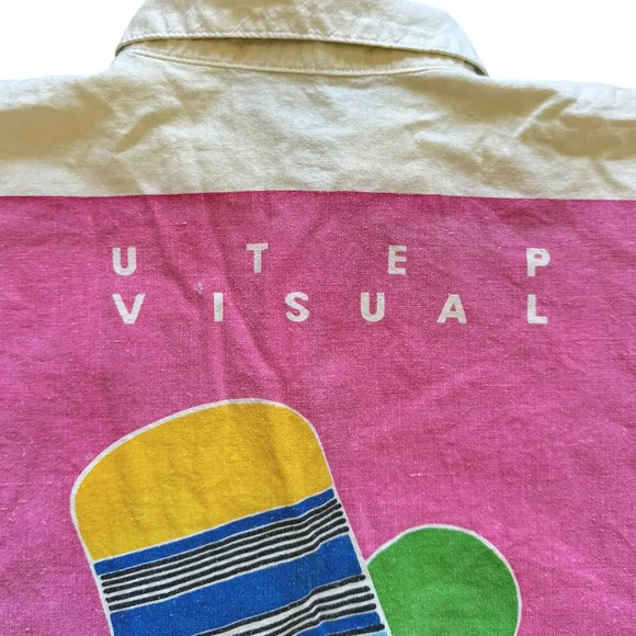 Vintage Camp Beverly Hills Collared Polo Graphic T-Shirt Size S - Picture 7 of 8